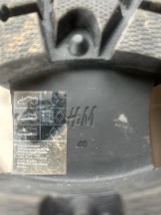 H&M Black Chunky Chelsea Lug Sole Boots EU Size 40 - Picture 13 of 15